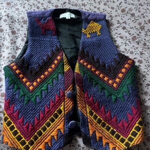 Handmade Cotton Vest with Geometric Patterns